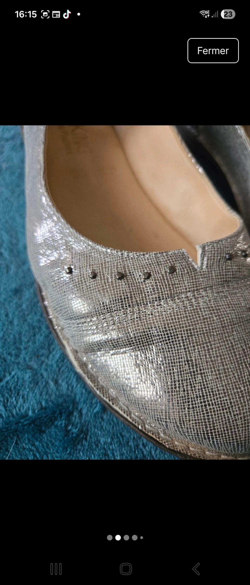Zapatos planos plateados Dorking talla 40 – photo 2